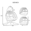 Wicker Egg Chair with Stand — 2 Person
