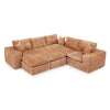 Modern Boucle L-Shaped Sectional Sofa with Two Moveable Ottomans,