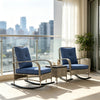 Three-Piece PE Wicker Rocking Chair Patio Set