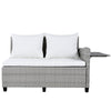 Rattan L-Shaped Patio Sectional — 5-piece outdoor wicker sectional sofa set with cushions
