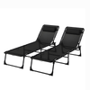 Folding Mesh Chaise Lounge Chairs, Set of 2