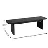 Modern Acacia Dining Bench, 63" — Black