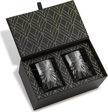 Soleil Crystal Whiskey Tumbler Glasses