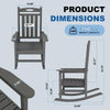 HDPE Outdoor Rocking Chair, Set of 2 — Grey