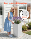 Tapered Planters with Casters — Set of 2