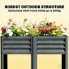 Elevated Steel Raised Garden Bed with Storage Shelf