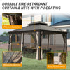 Hardtop Gazebo — 10x14 Ft, Galvanized Steel Permanent Structure