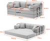 78.7in Corduroy Convertible Sleeper Sofa Bed
