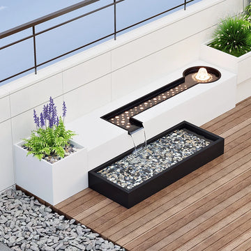 Aluminum Alloy Modern Durable Outdoor Furniture Running Water Flower Box Fish Tank Culture Screen Partition Living Room Dining