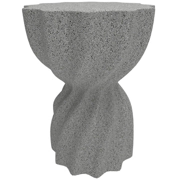 Spiral Garden Stool & Plant Stand, Grey