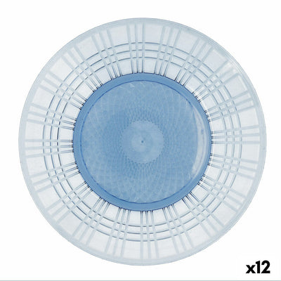 Coastal Blue Outdoor Dining Plates — Set of 12