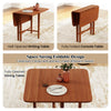Convertible Drop-Leaf Dining Table, Walnut, Seats 2–4