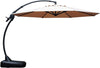 11 ft Cantilever Umbrella with Base, Champagne Aluminum