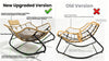 Papasan Oversized Rattan Egg Rocking Chair, Dark Grey