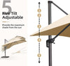 Cantilever Patio Umbrella, 9 x 11.5 ft, 360-Degree Rotation