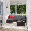 Wicker Patio Sectional Set — 5 Piece Gray