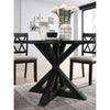 Black Oak Veneer Dining Table 48 Inch Square Cross Buck