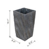 Large Gray Cement Indoor & Outdoor Planter, 9.4 × 18.1 in