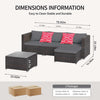 Outdoor Patio Conversation Set All Weather Gray Sectional