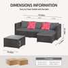 Outdoor Patio Conversation Set All Weather Gray Sectional-4
