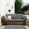 Adjustable Wood Daybed Sofa — Gray