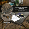 5-Piece Patio Dining Set with Foldable Chairs and Glass-Top Table