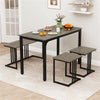 Nested Oak Dining Set with Bench & 2 Stools (4-Piece)