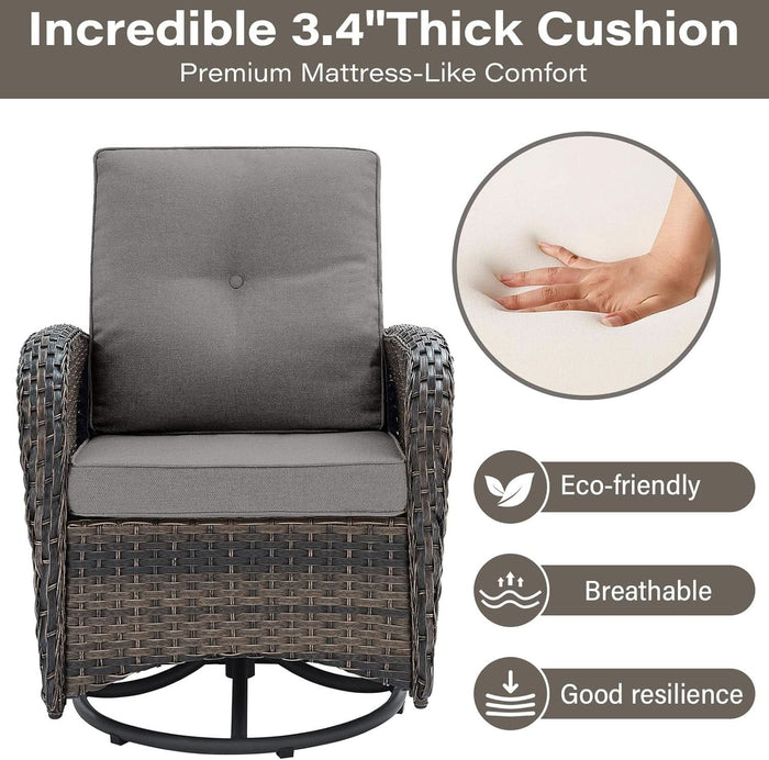 Swivel rocker seating