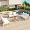 Modern Metal Patio Sectional — 7 Piece