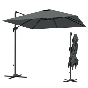 8-Foot Cantilever Patio Umbrella with 360° Rotation