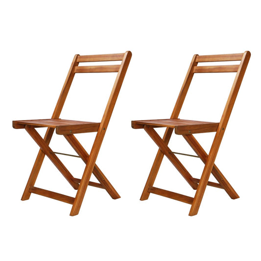 3-Piece Folding Bistro Set, Solid Acacia Wood