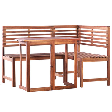 NNEVL 2 Piece Bistro Set Solid Acacia Wood