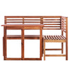 NNEVL 2 Piece Bistro Set Solid Acacia Wood
