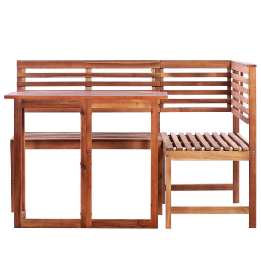 2 Piece Bistro Set, Solid Acacia Wood