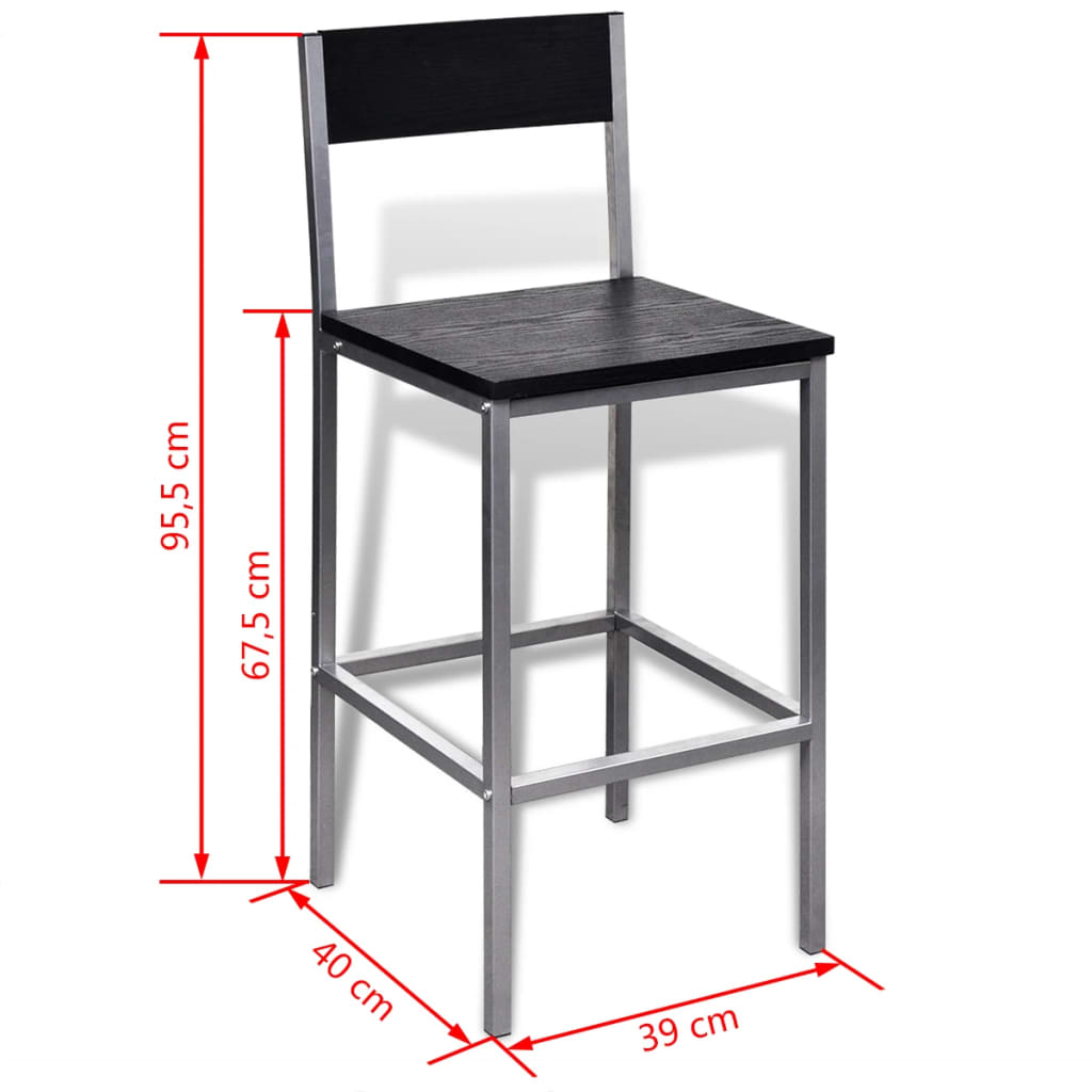 NNEVL Counter Height Breakfast Bar Set-2