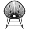 NNEVL Outdoor Rocking Chair Black Poly Rattan-1