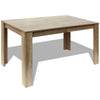 NNEVL Dining Table 140x80x75 cm Oak