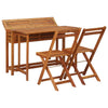 NNEVL Balcony Planter Table with 2 Bistro Chairs Solid Acacia Wood