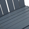 Double Adirondack Chair, Solid Wood, Grey