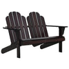 Double Adirondack Chair, Solid Wood, Brown