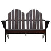 Double Adirondack Chair, Solid Wood, Brown