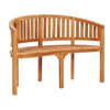 Solid Teak Banana Bench, 120 cm 2-Seater