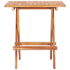 NNEVL 3 Piece Folding Bistro Set Solid Teak Wood-3