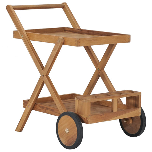 Tea Trolley, Solid Teak Wood