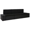 Poly Rattan 3-Seater Sectional Sofa, Black