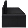 Poly Rattan 3-Seater Sectional Sofa, Black