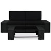 NNEVL 3 Piece Garden Lounge Set Poly Rattan Black