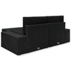 NNEVL 3 Piece Garden Lounge Set Poly Rattan Black