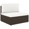 NNEVL Sectional Middle Sofa Poly Rattan Brown