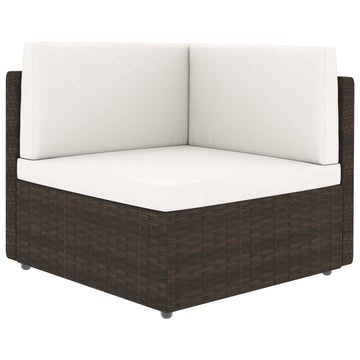 NNEVL Sectional Corner Sofa Poly Rattan Brown-0